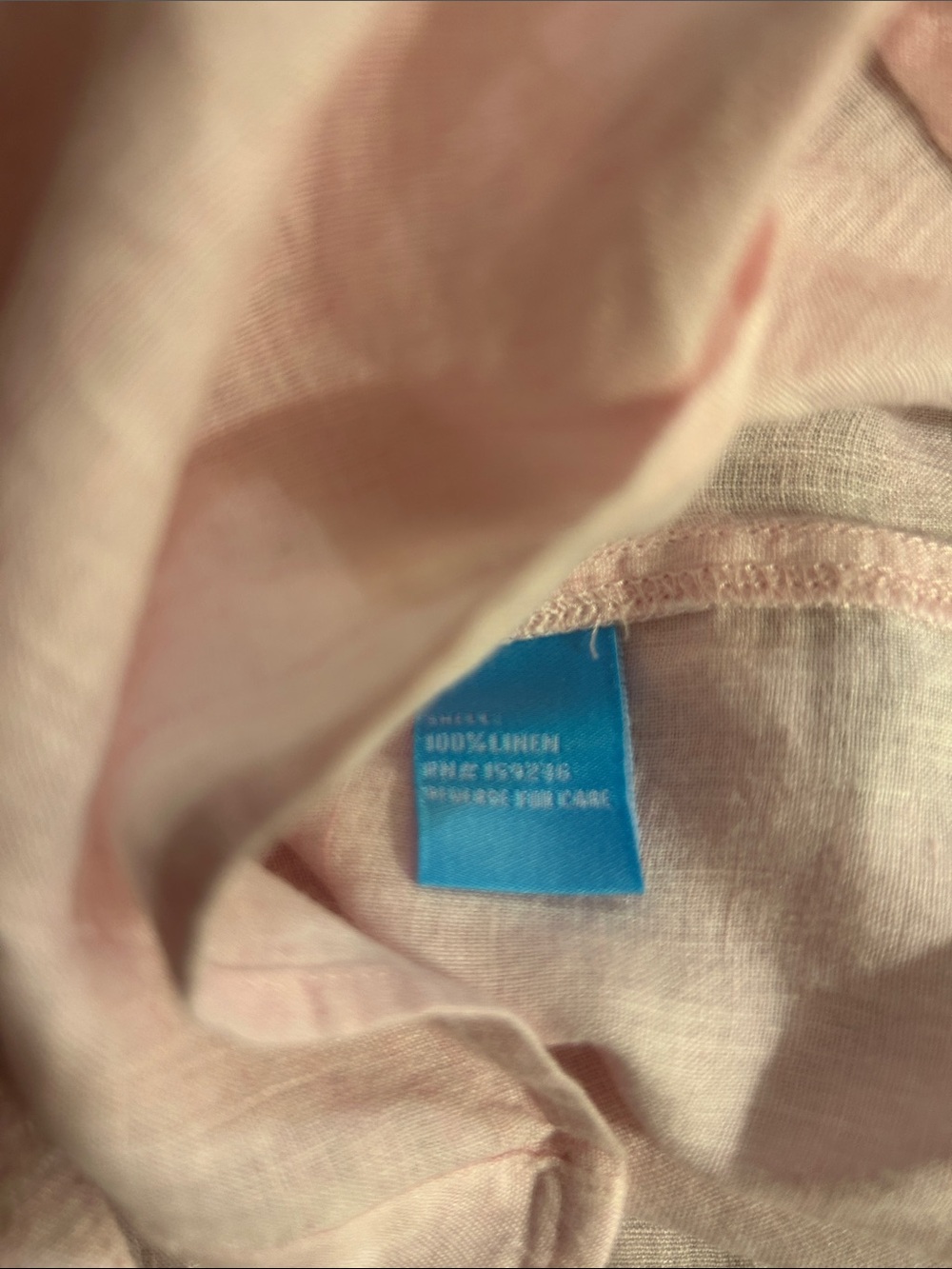 J. McLaughlin Pink 100% Linen Button Down Shirt Blouse Size M - Picture 9 of 9